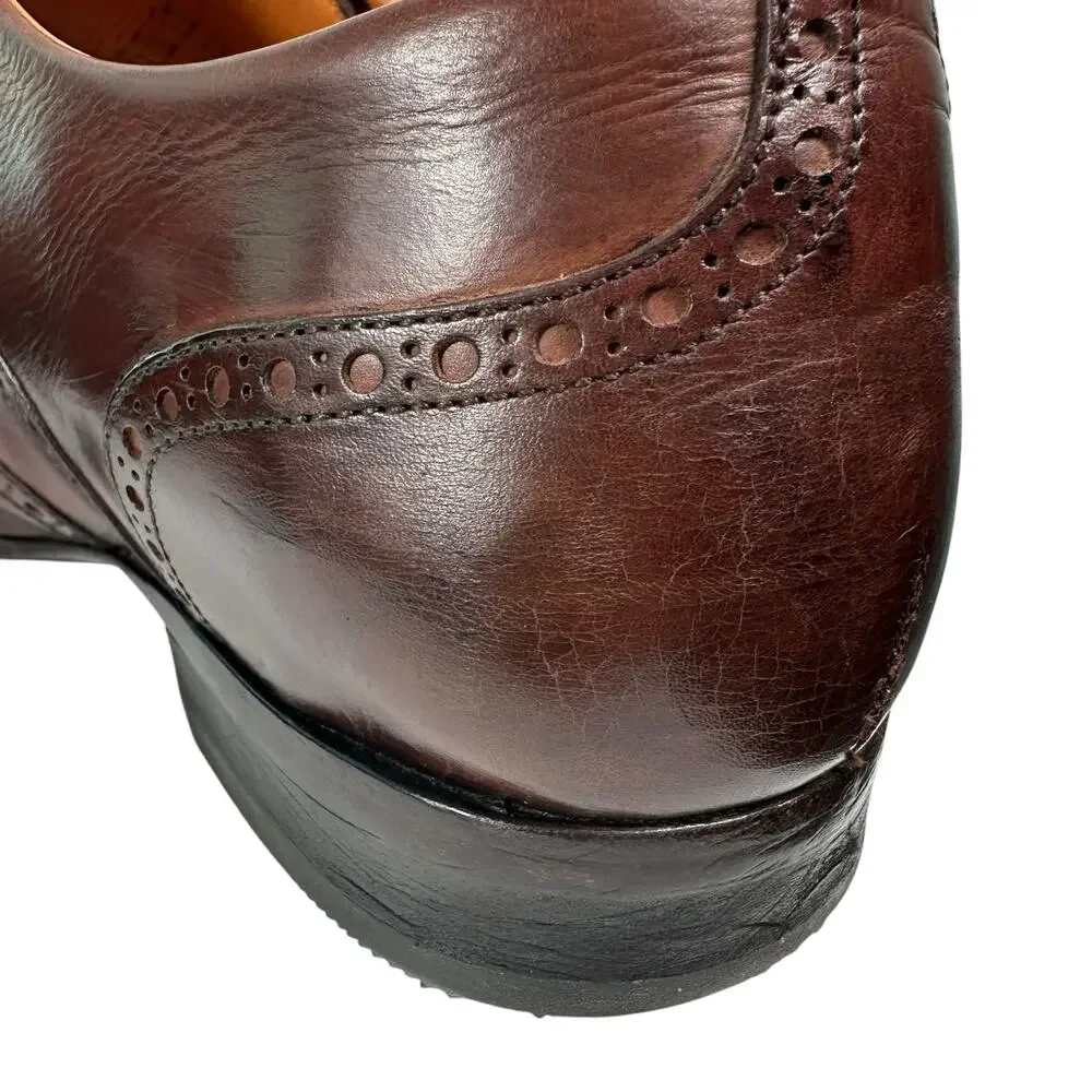 Wolf & Shepard Lace Up Leather Wing Tip Oxford Mens Dress Shoe‎ Size 9 1/2 A